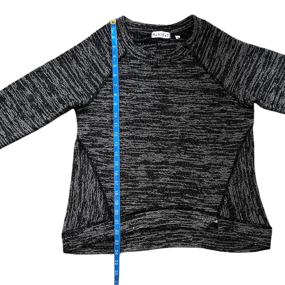 Habitat crew neck knit sweater black white gray knit XS - Picture 9 of 11
